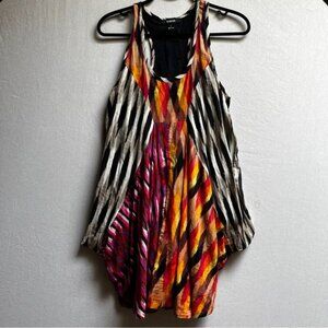 Kaktus boho Striped Women's Tank top cotton dress Sz S